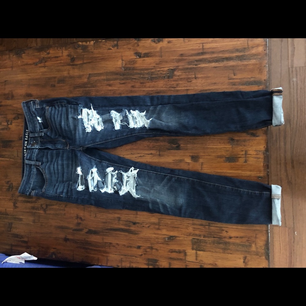Distressed jeans